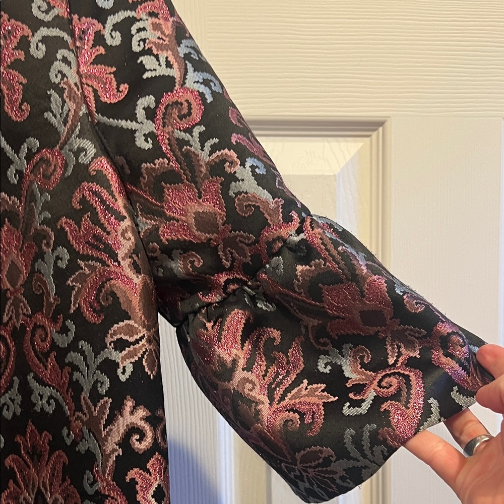 Kate Spade Black and Pink Brocade Jacket - Picture 5 of 10